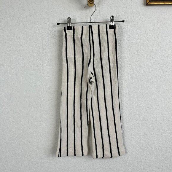 Zara Girls Textured Striped Button Side Pants - Picture 4 of 5